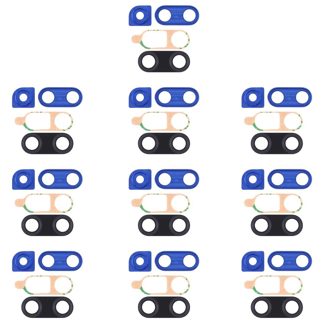 For Huawei Nova 4 10pcs Camera Lens Cover (Gold)