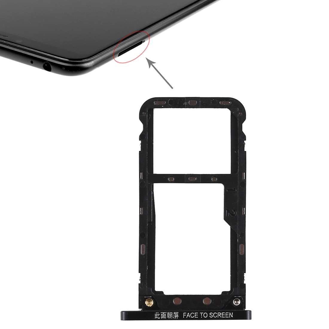 SIM Card Tray for Xiaomi Mi Max 3(Gold)