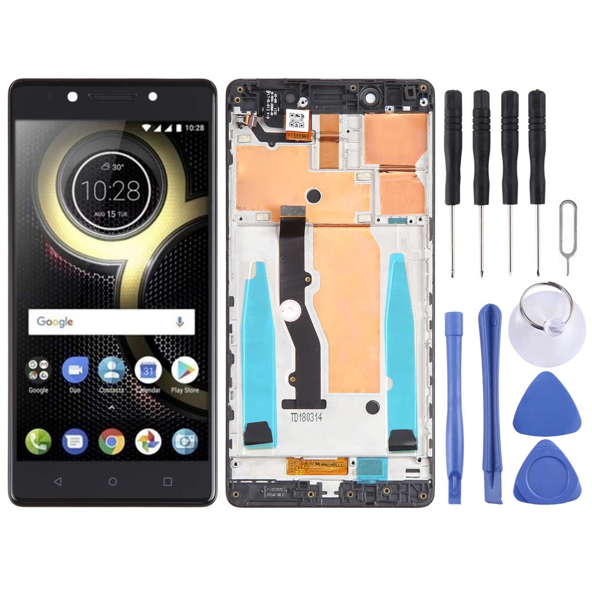 OEM LCD Screen for Lenovo K8 Note XT1902-3 Digitizer Full Assembly with Frame (Black)