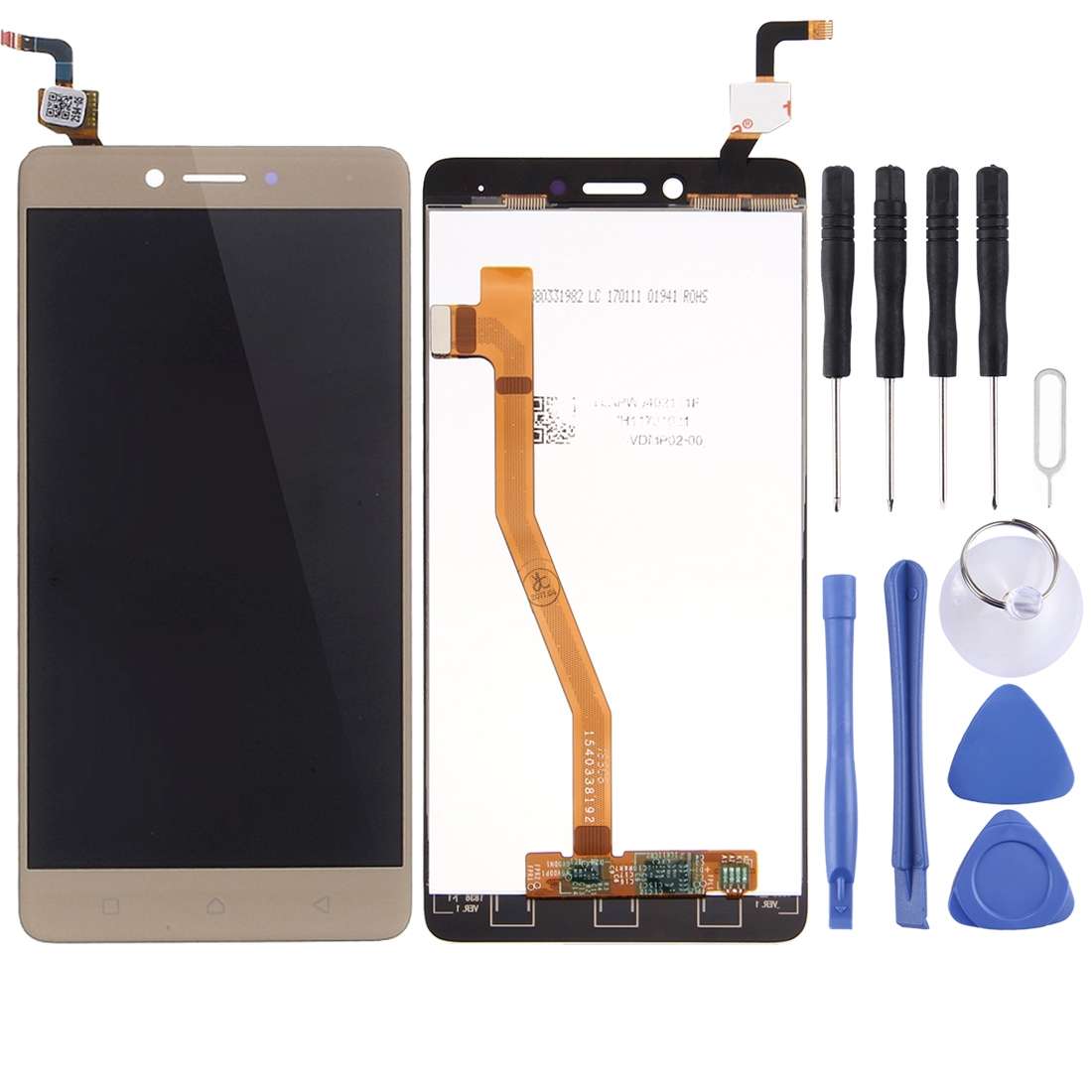 OEM LCD Screen for Lenovo K6 Note with Digitizer Full Assembly (Gold)