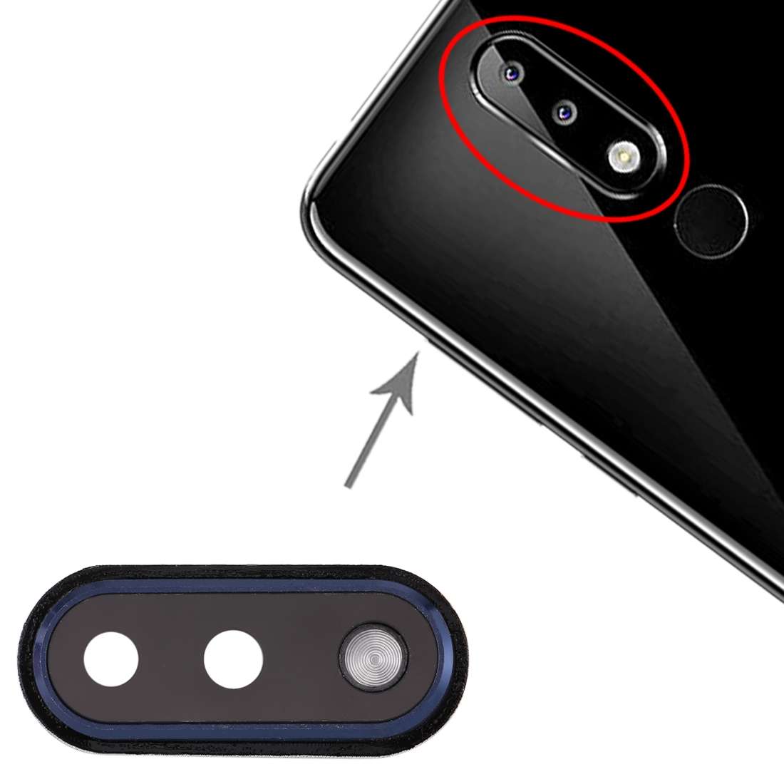 Camera Lens Cover for Nokia X5(Black)
