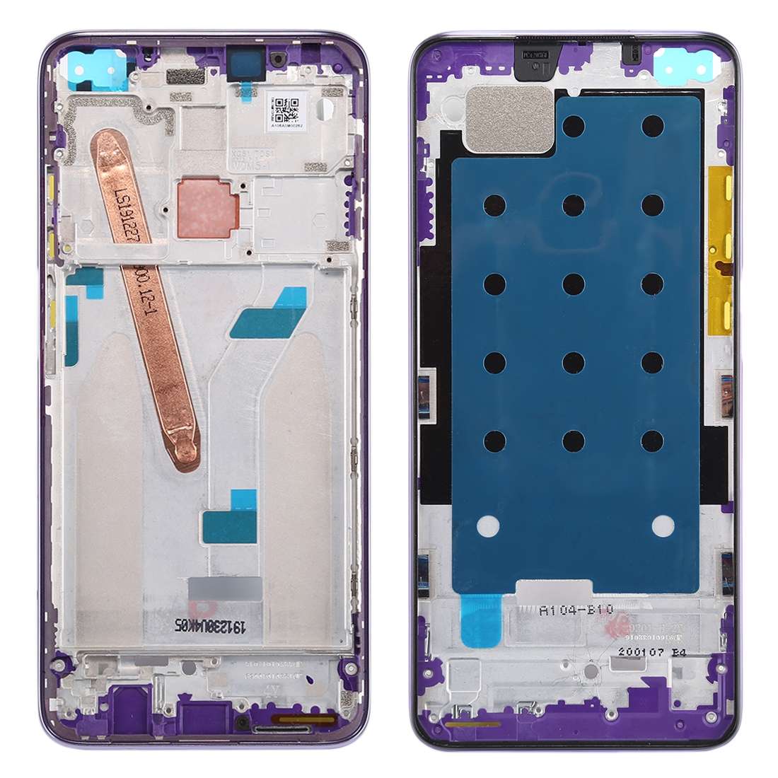 Front Housing LCD Frame Bezel Plate for Xiaomi Redmi K30 5G (Blue)