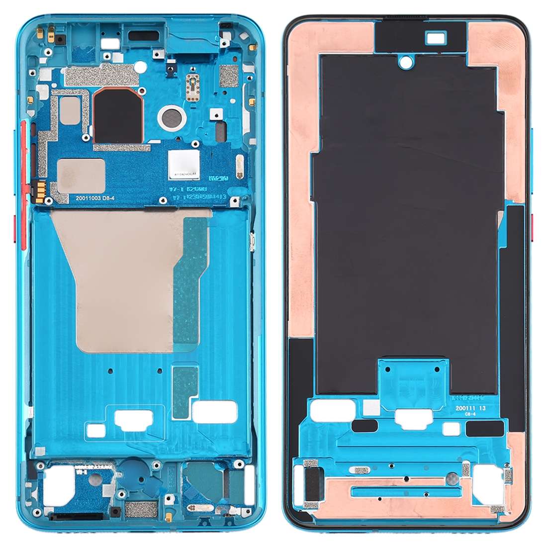 Front Housing LCD Frame Bezel Plate With Side Keys for Xiaomi Redmi K30 Pro (Black)