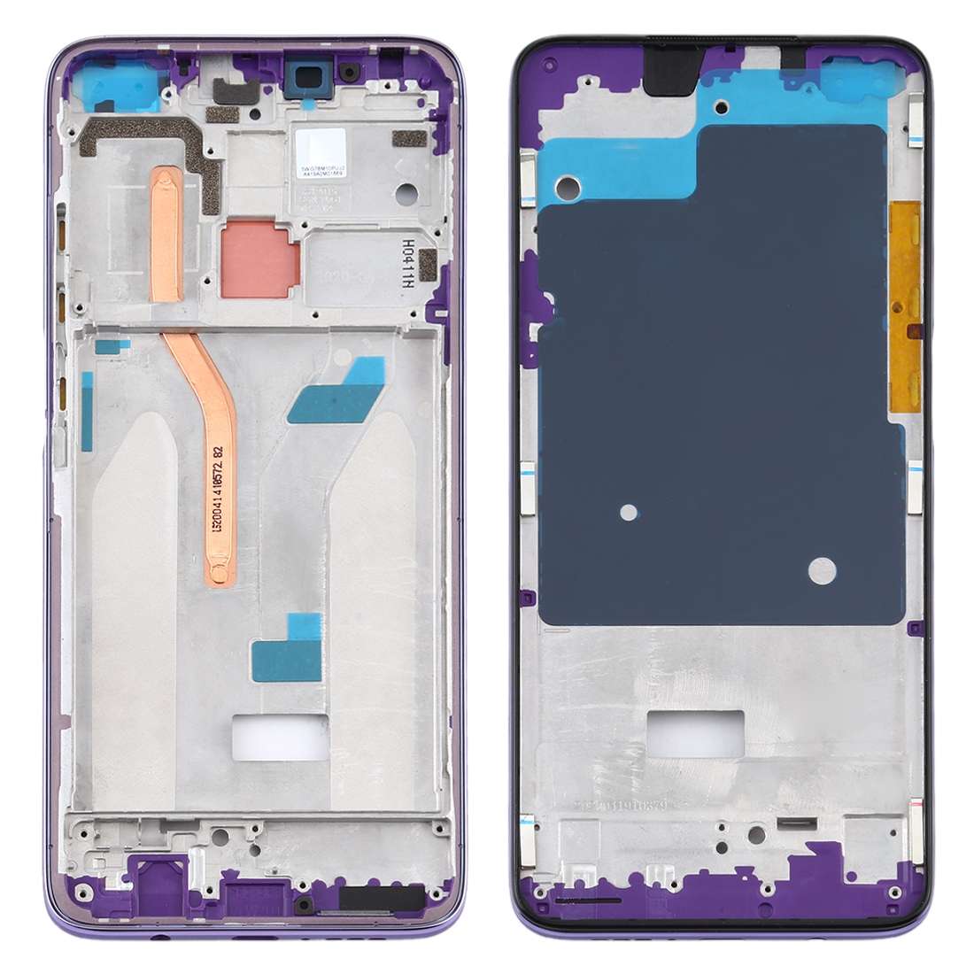 Front Housing LCD Frame Bezel Plate for Xiaomi Redmi K30, 4G Version (Blue)