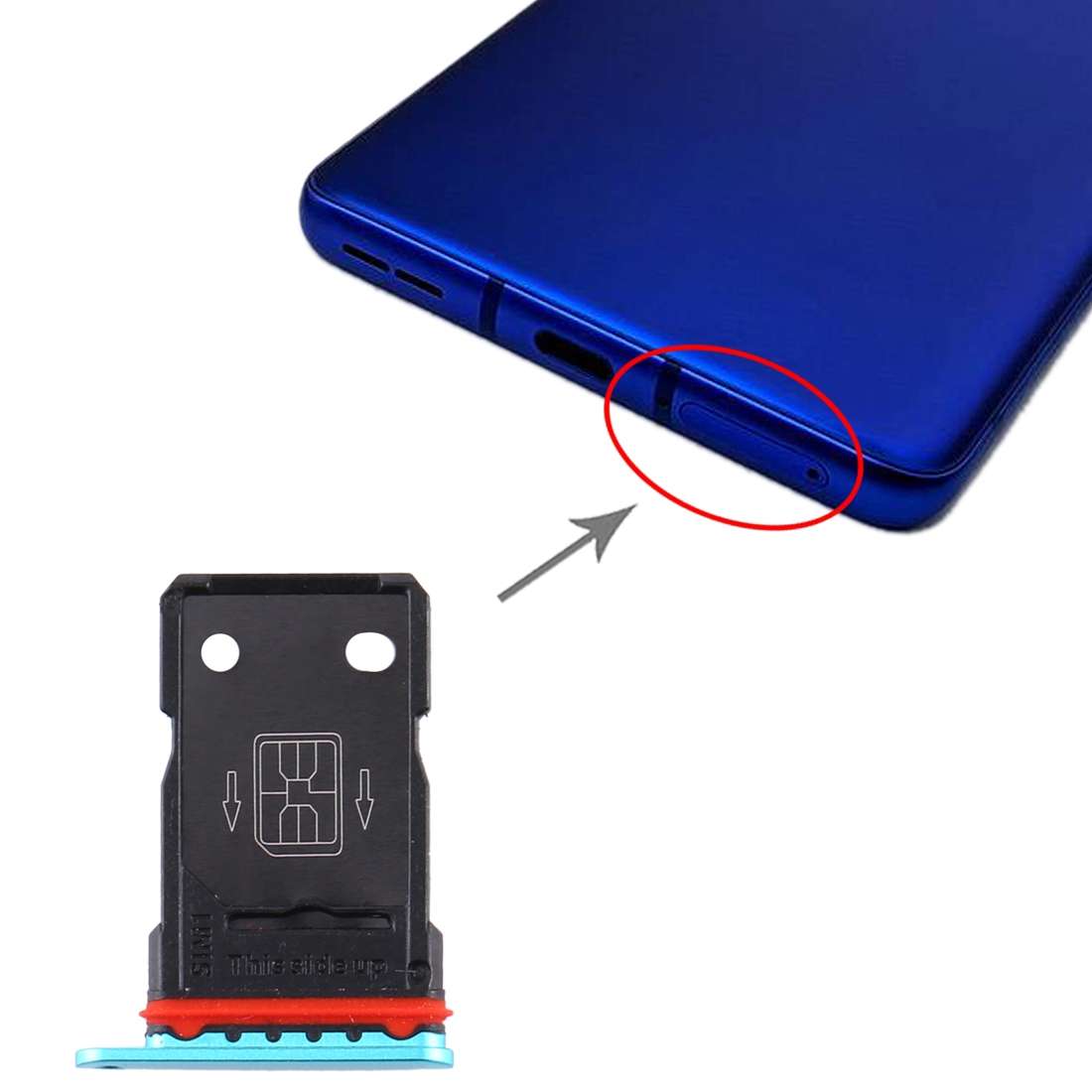For OnePlus 8 Pro SIM Card Tray + SIM Card Tray (Black)
