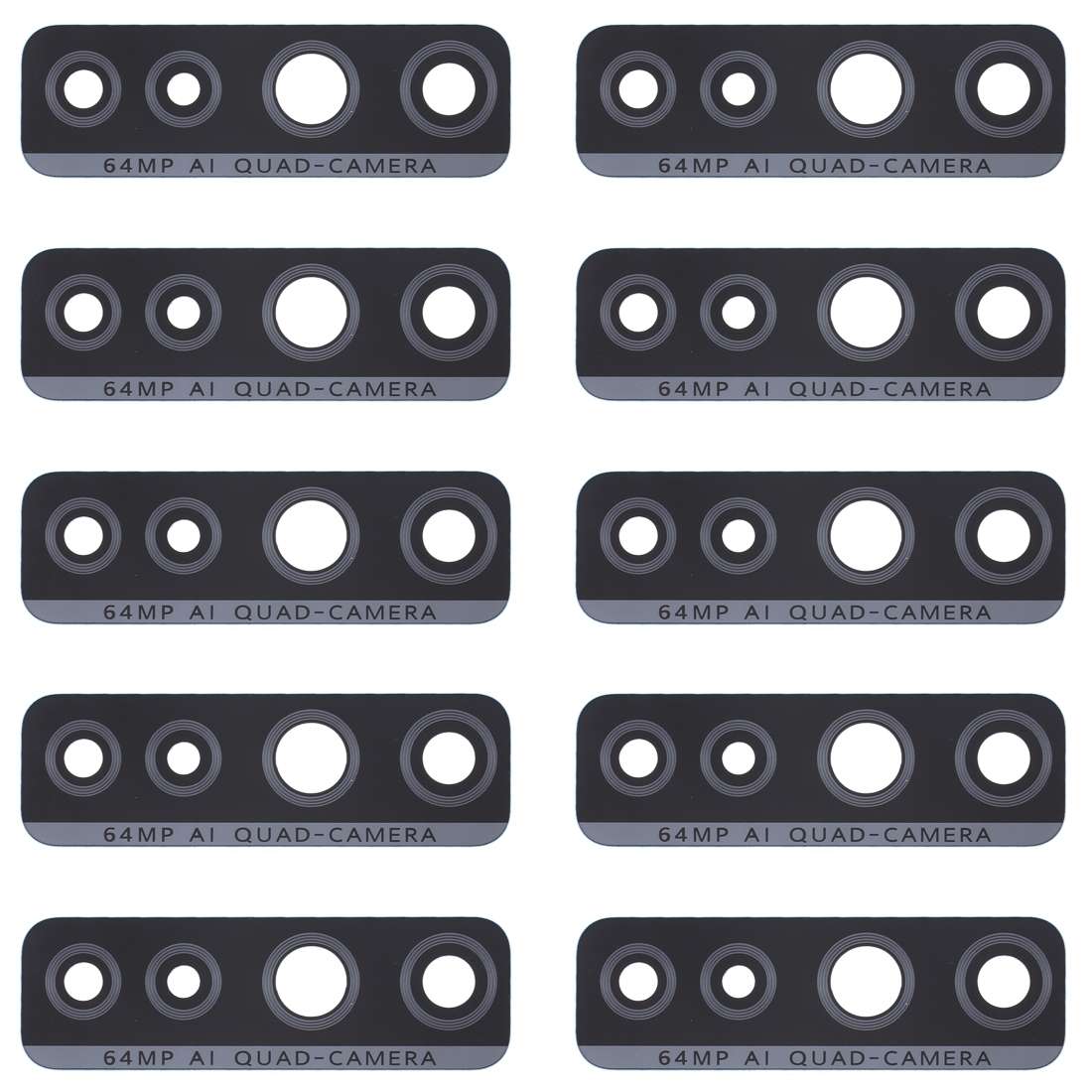 For Huawei P40 Lite 5G / Nova 7 SE 10pcs Back Camera Lens