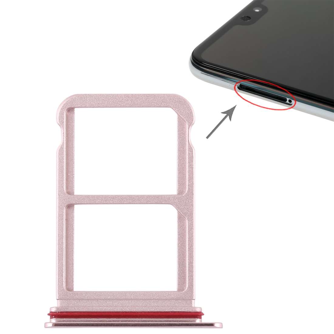 SIM Card Tray + SIM Card Tray for Huawei P20 Pro (Black)