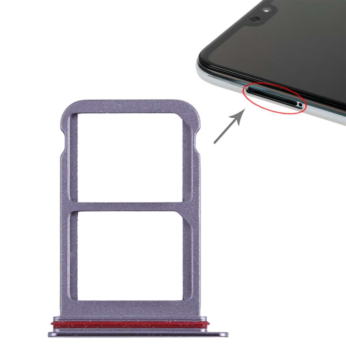 SIM Card Tray + SIM Card Tray for Huawei P20 Pro (Black)