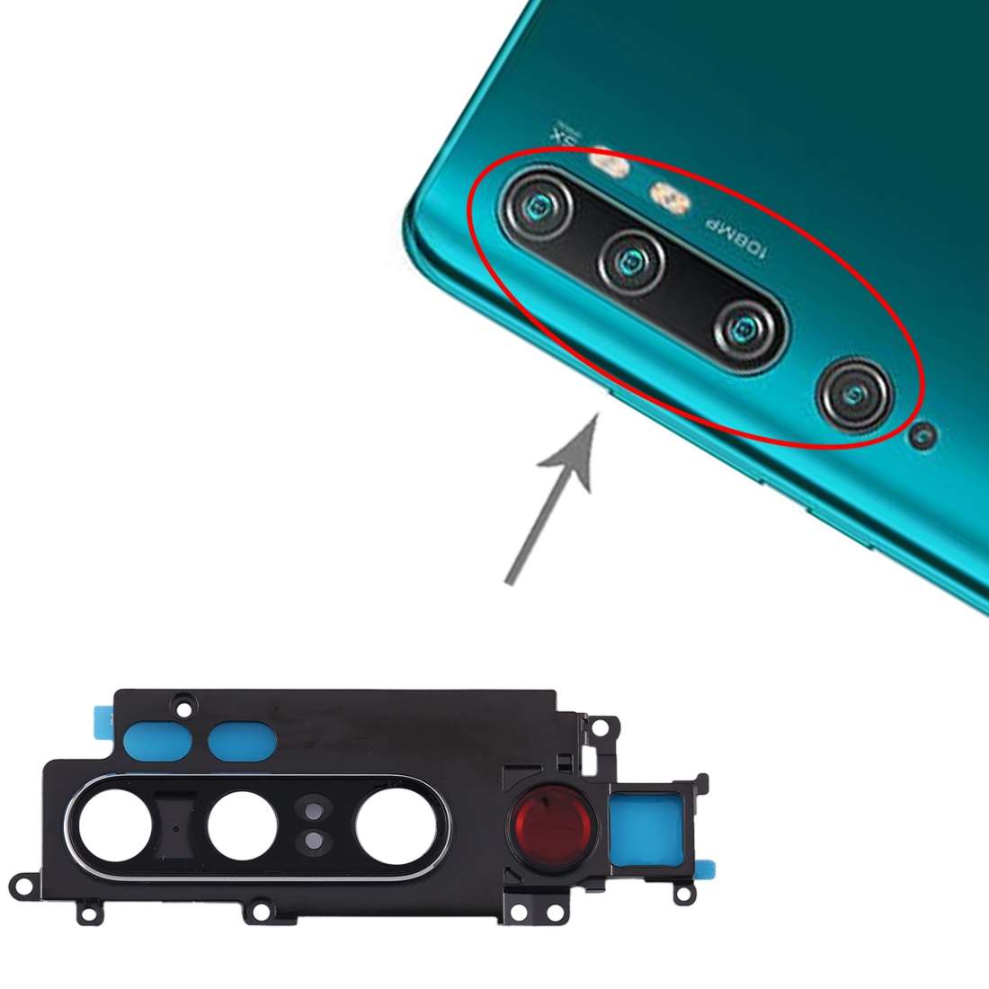 Camera Lens Cover for Xiaomi Mi CC9 Pro / Mi Note 10 / Mi Note 10 Pro (Black)