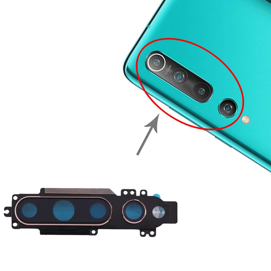Camera Lens Cover for Xiaomi Mi 10 5G(Green)
