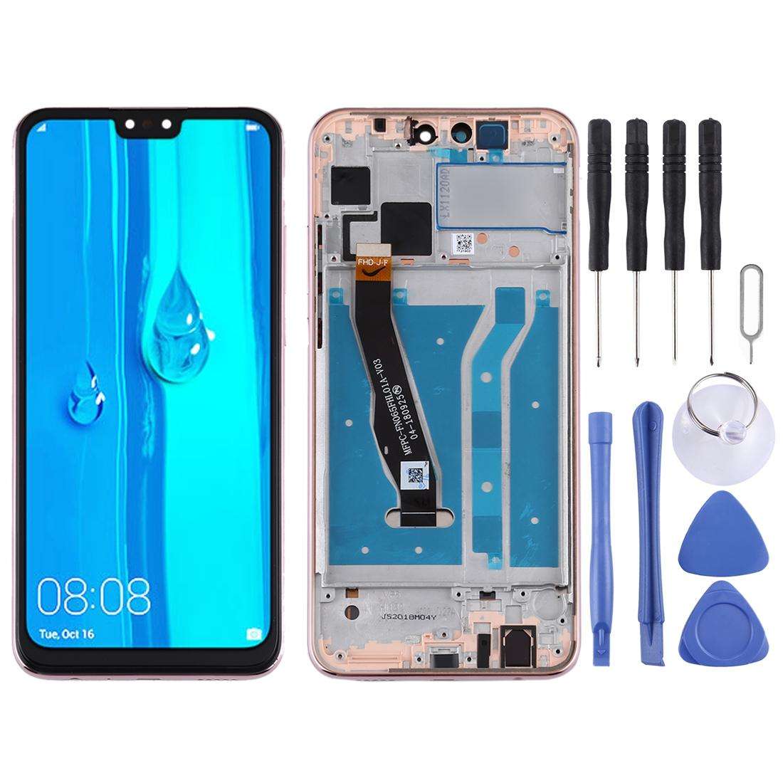 OEM LCD Screen for Huawei Y9 (2019) Digitizer Full Assembly with Frame(Black)