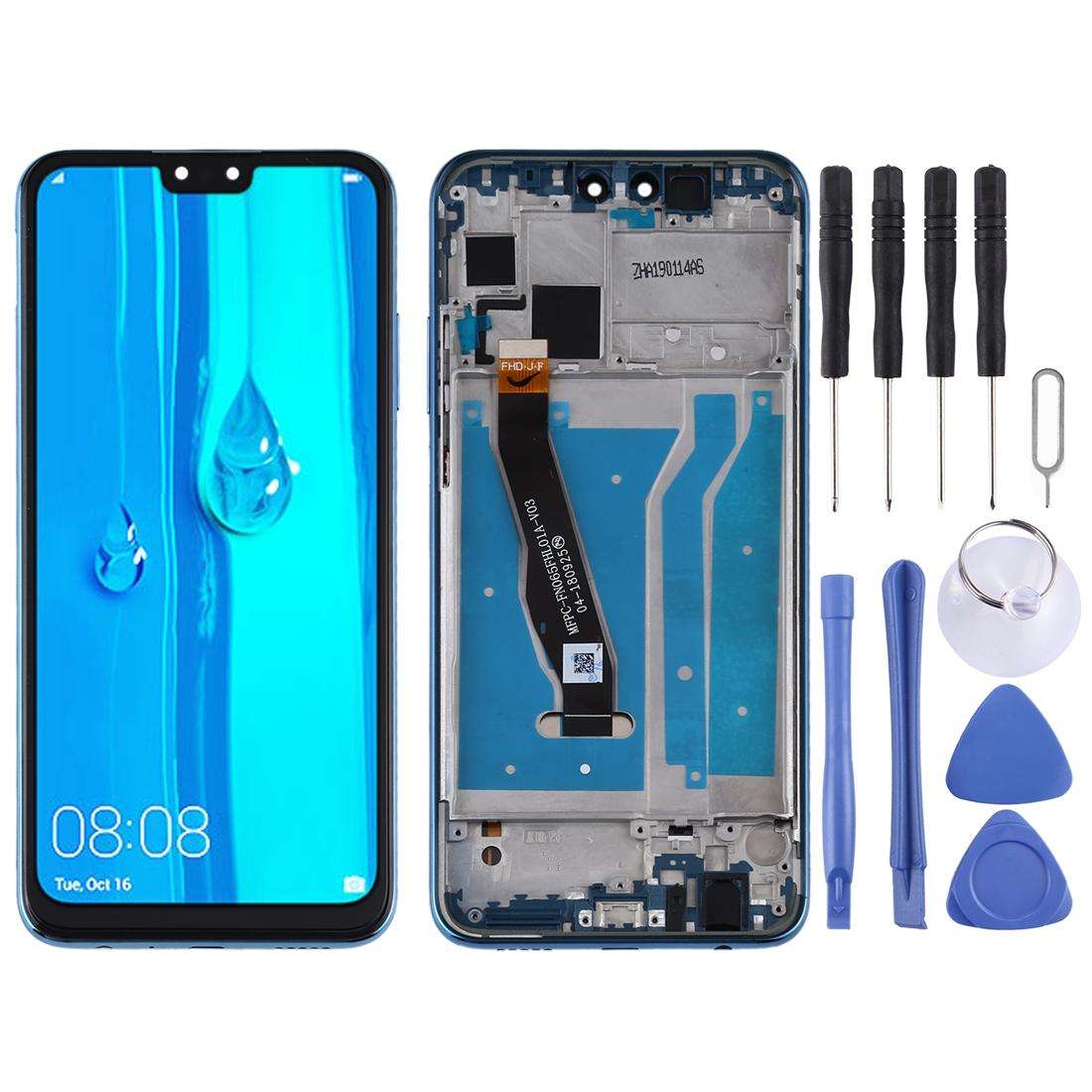 OEM LCD Screen for Huawei Y9 (2019) Digitizer Full Assembly with Frame(Black)