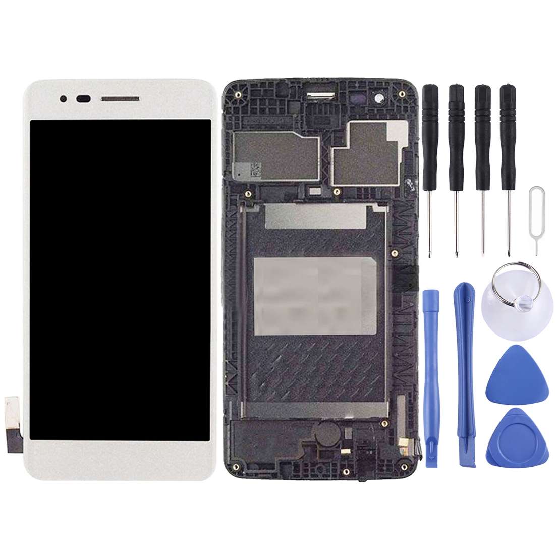 TFT LCD Screen for LG K8 2017 US215 M210 M200N with Digitizer Full Assembly with Frame (Black)