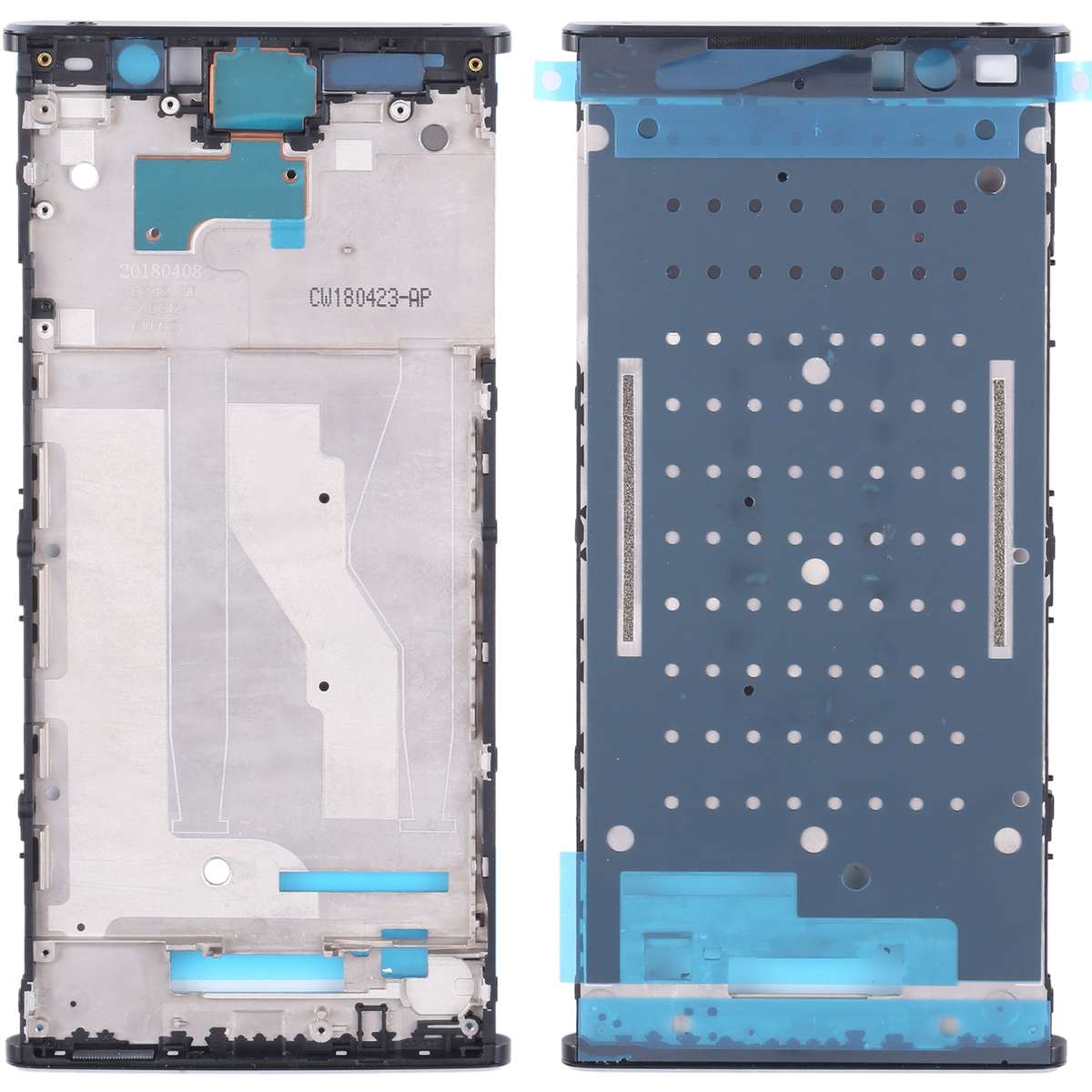 Front Housing LCD Frame Bezel for Sony Xperia XA2 Plus(Silver)