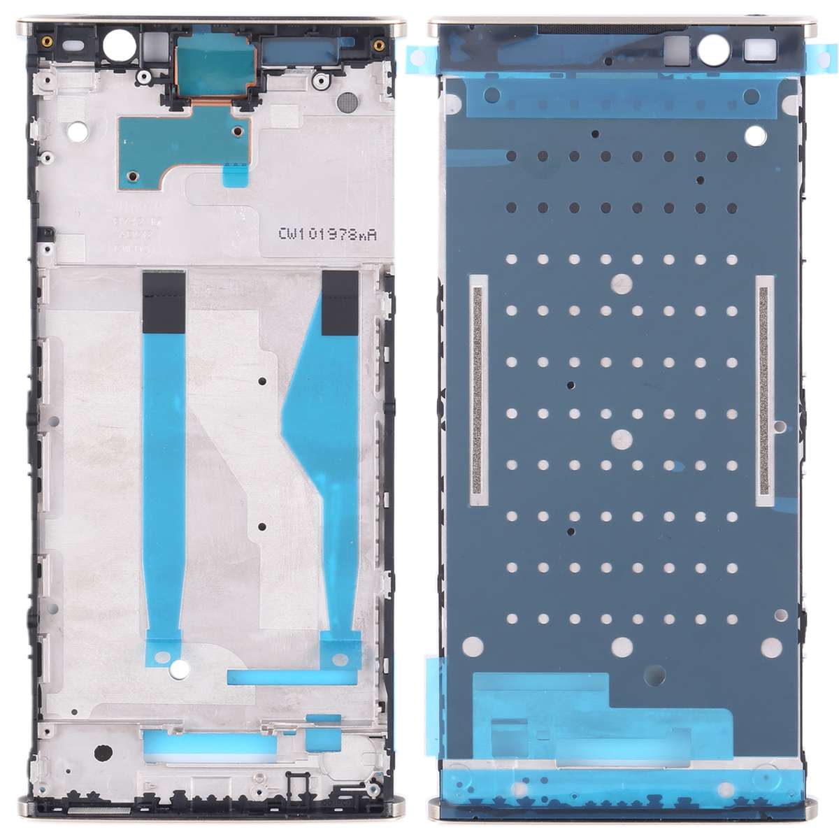 Front Housing LCD Frame Bezel for Sony Xperia XA2 Plus(Silver)