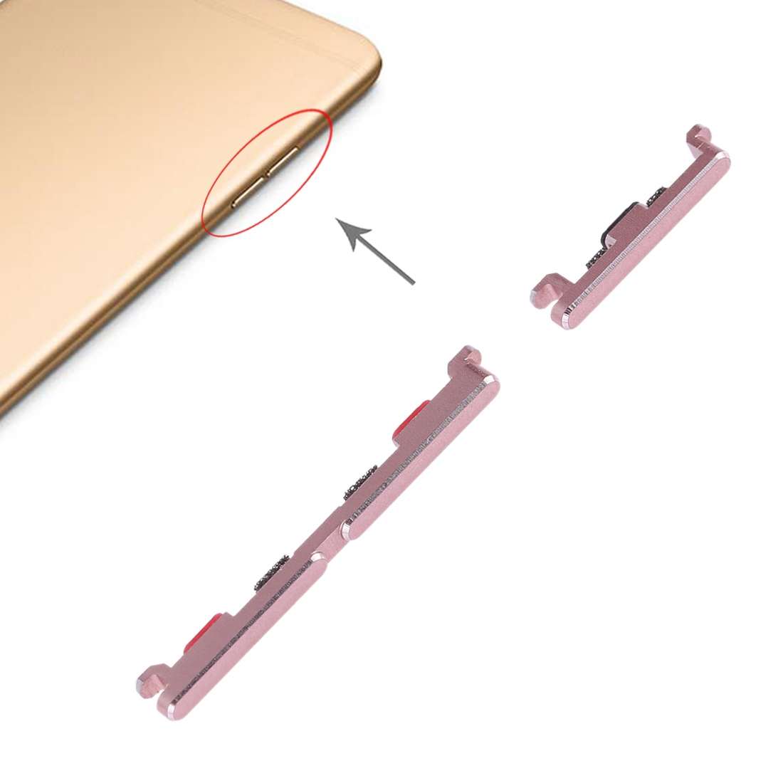For OPPO R9 Plus Side Keys(Gold)