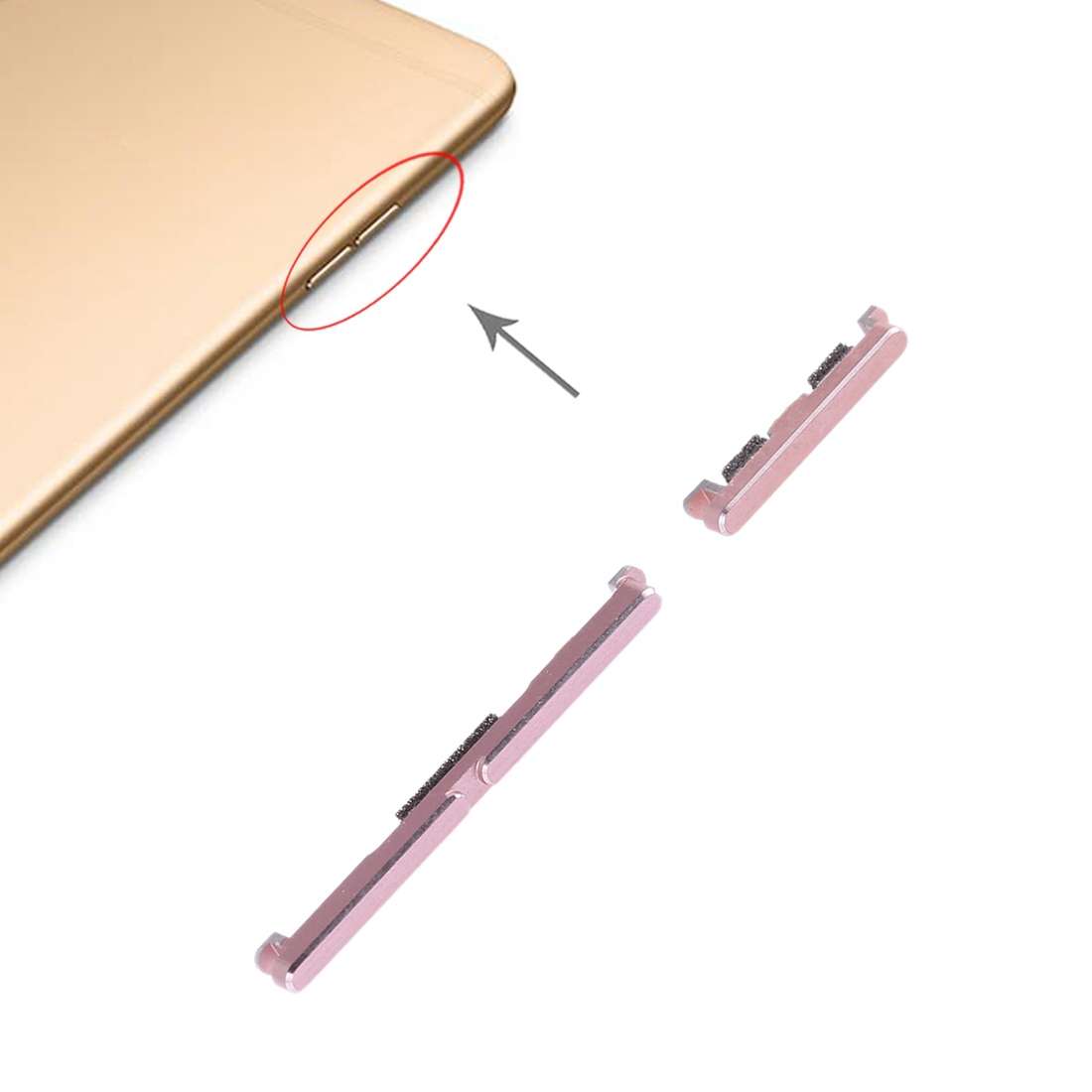 For OPPO R9sk Side Keys(Pink)