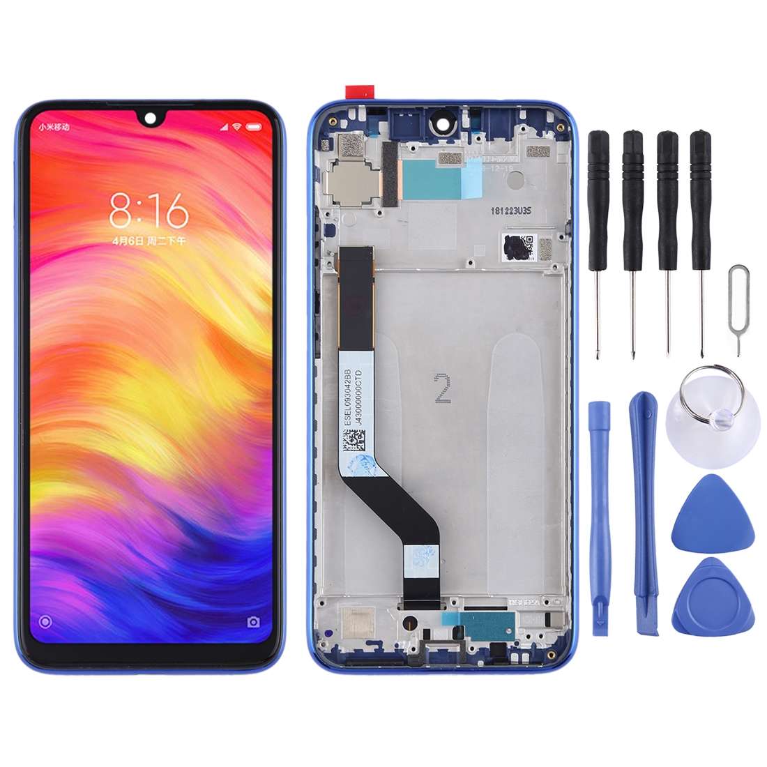 TFT LCD Screen for Xiaomi Redmi Note 7 / Redmi Note 7 Pro Digitizer Full Assembly with Frame(Black)