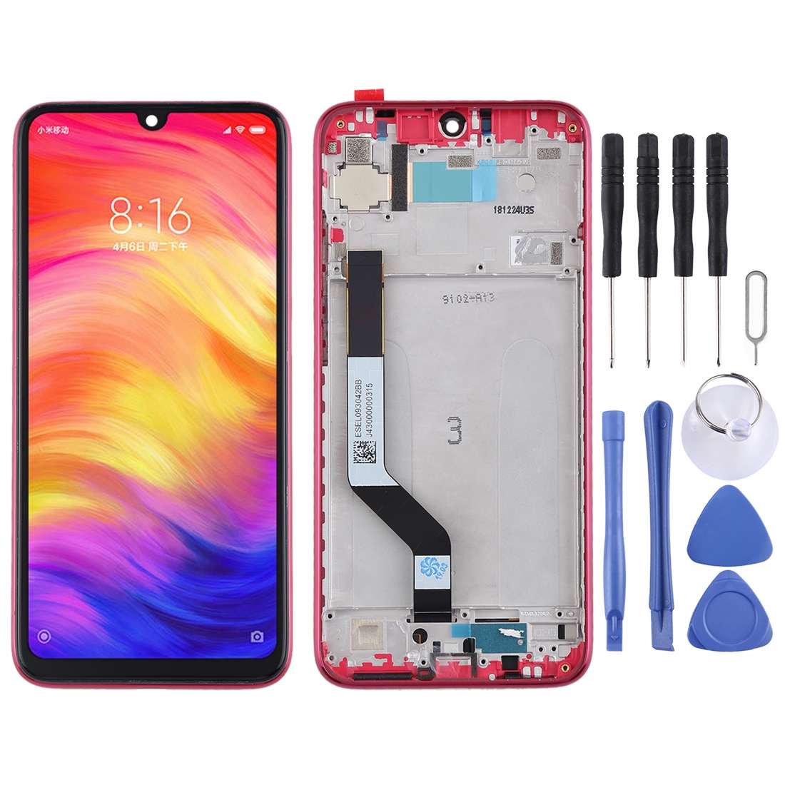 TFT LCD Screen for Xiaomi Redmi Note 7 / Redmi Note 7 Pro Digitizer Full Assembly with Frame(Black)