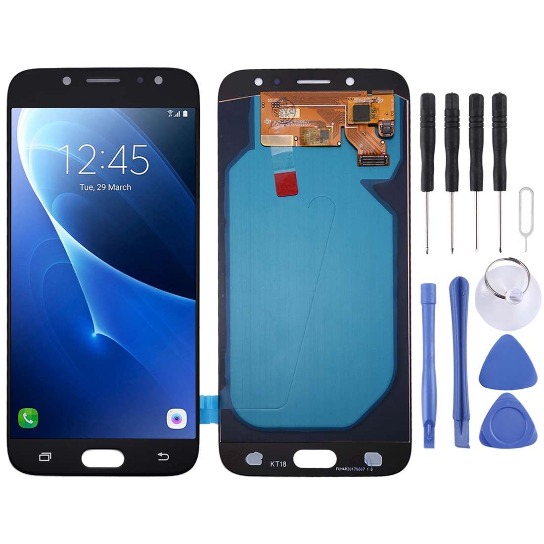 Oled LCD Screen for Galaxy J7 (2017) / J7 Pro, J730F/DS, J730FM/DS with Digitizer Full Assembly (Bla
