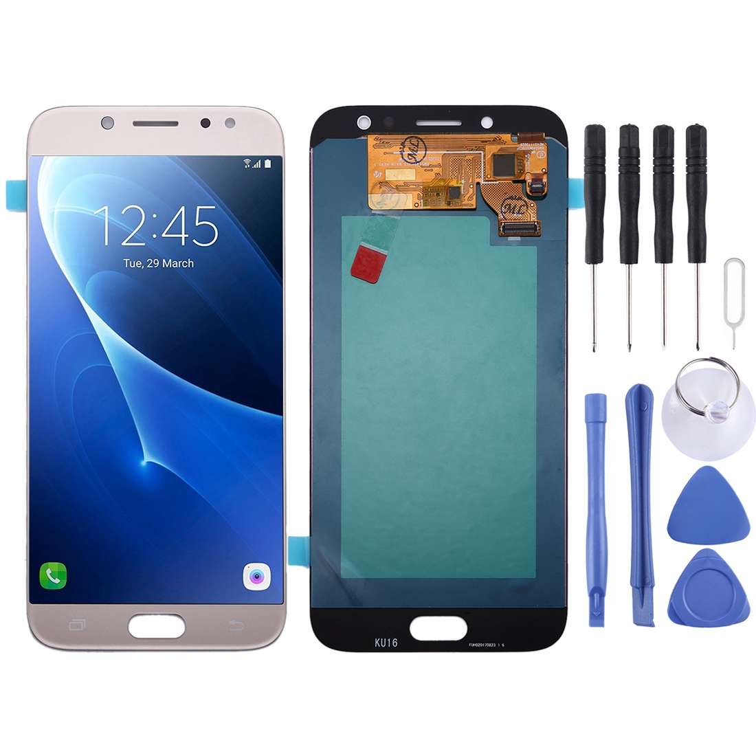 Oled LCD Screen for Galaxy J7 (2017) / J7 Pro, J730F/DS, J730FM/DS with Digitizer Full Assembly (Bla