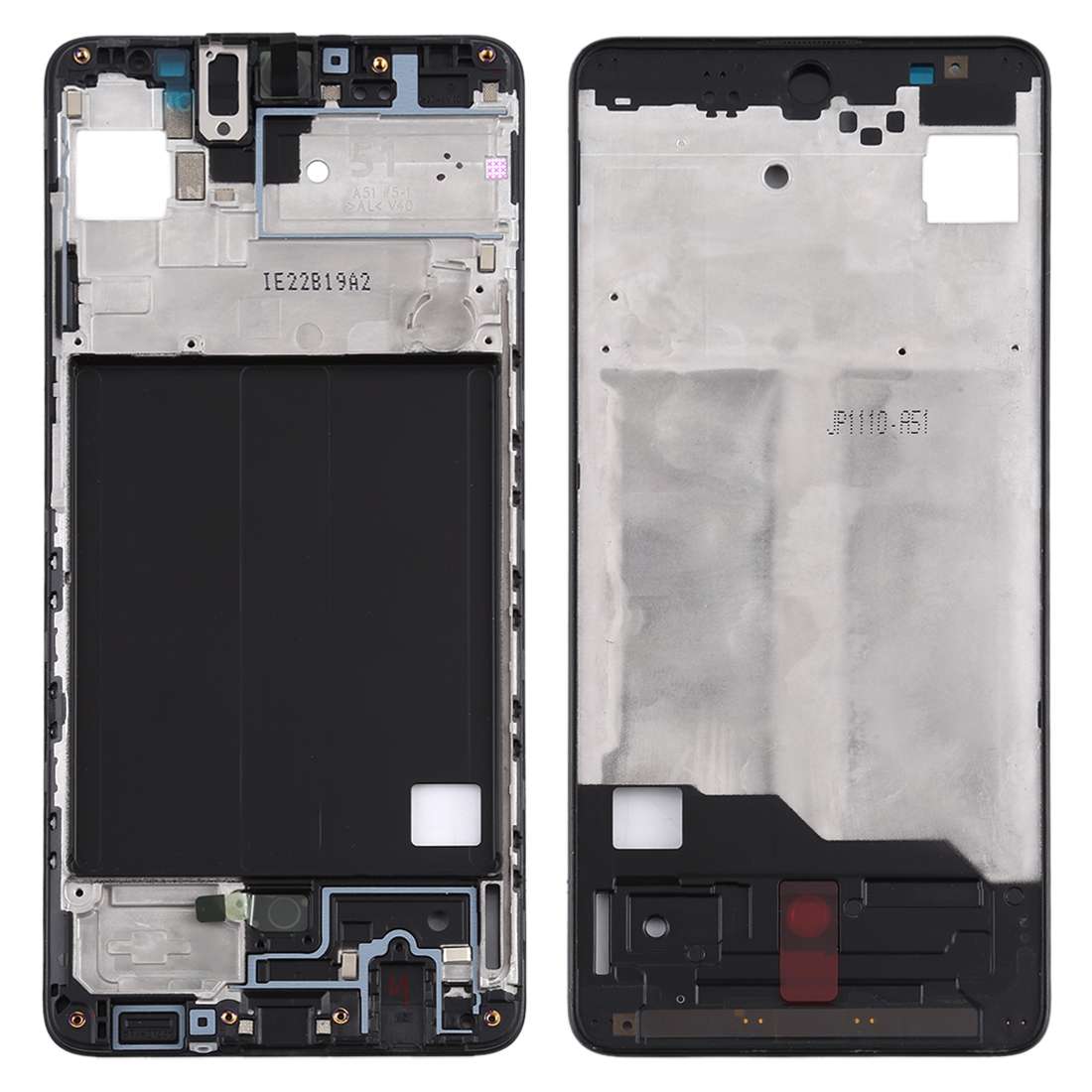 For Samsung Galaxy A51 Front Housing LCD Frame Bezel Plate (Black)