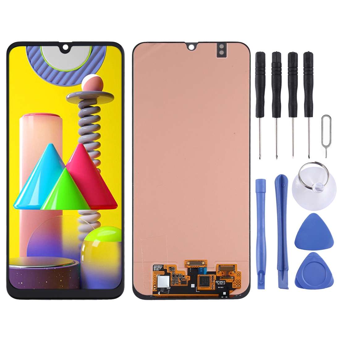 Super AMOLED LCD Screen for Samsung Galaxy M31 / Galaxy M31 Prime with Digitizer Full Assembly(Black