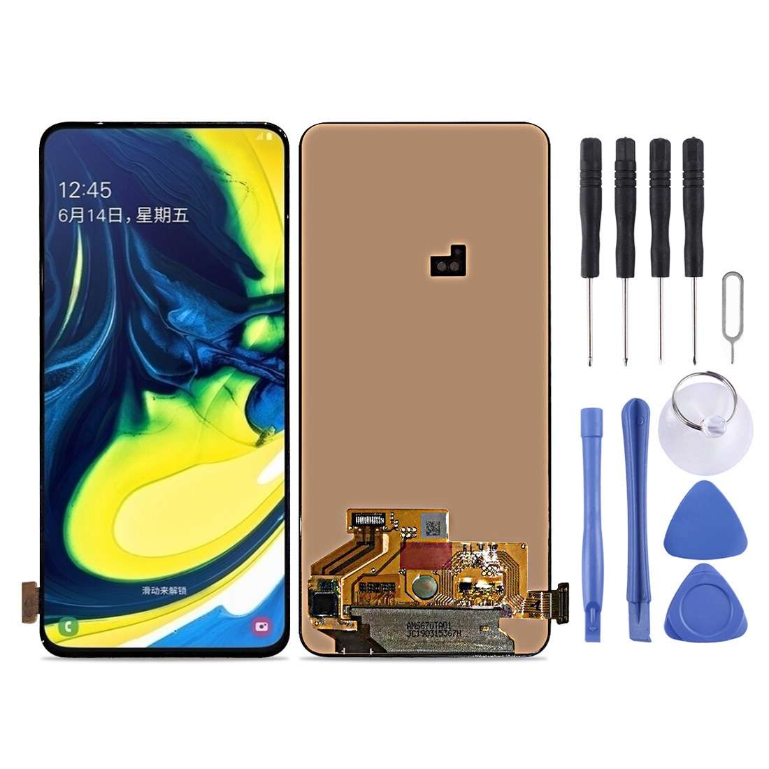 Original Super AMOLED LCD Screen for Galaxy A80 A90 A805F with Digitizer Full Assembly (Black)