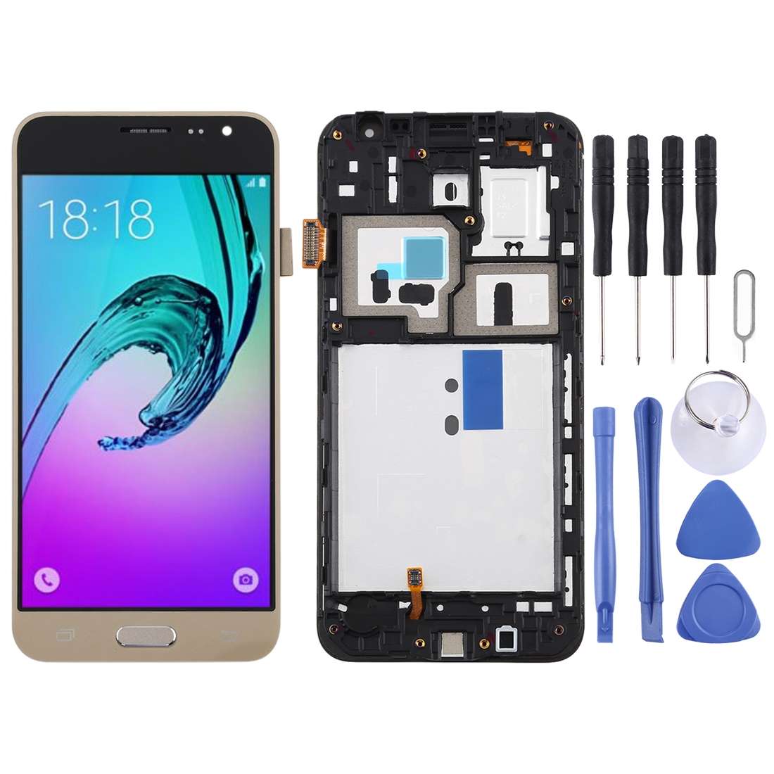 TFT LCD Screen for Galaxy J3 (2016) / J320F Digitizer Full Assembly with Frame (Black)
