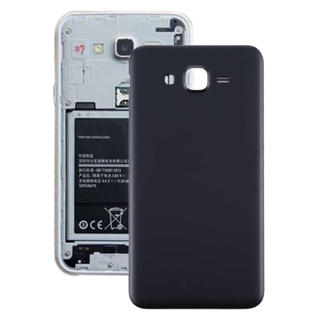 For Samsung Galaxy J7 Neo / J7 Core / J7 Nxt SM-J701 Battery Back Cover (Black)