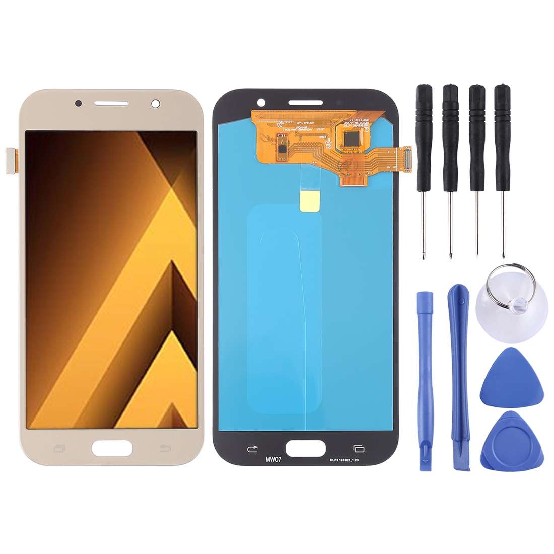 OLED LCD Screen for Galaxy A7 (2017), A720F, A720F/DS with Digitizer Full Assembly (Black)
