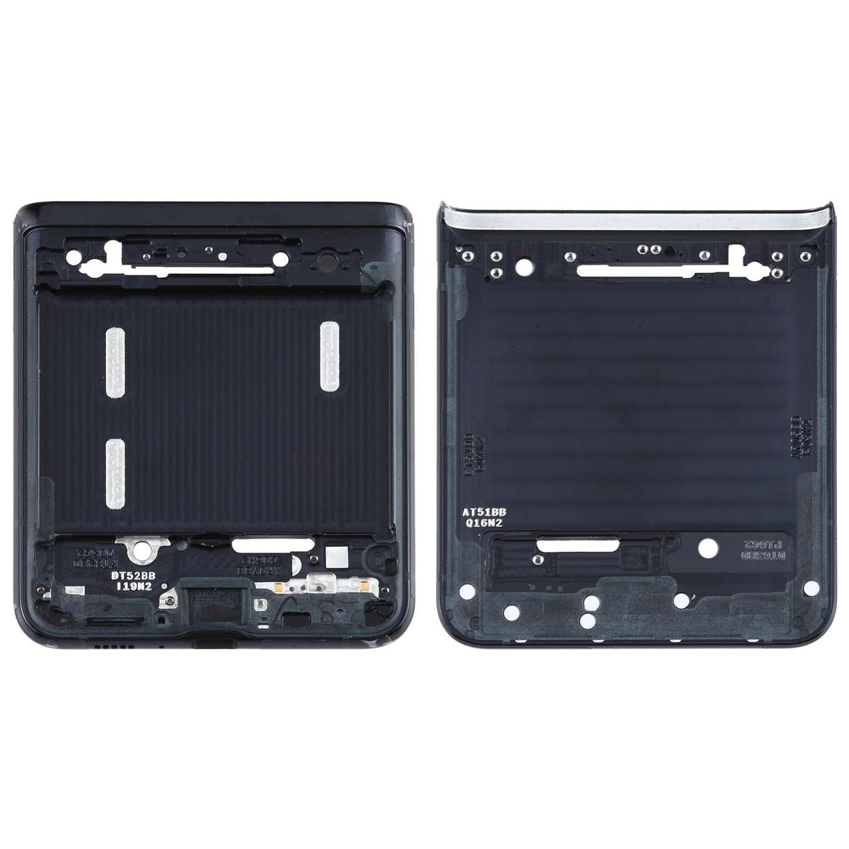 For Samsung Galaxy Z Flip 5G SM-F707 Lower Middle Frame Bezel Plate (Black)