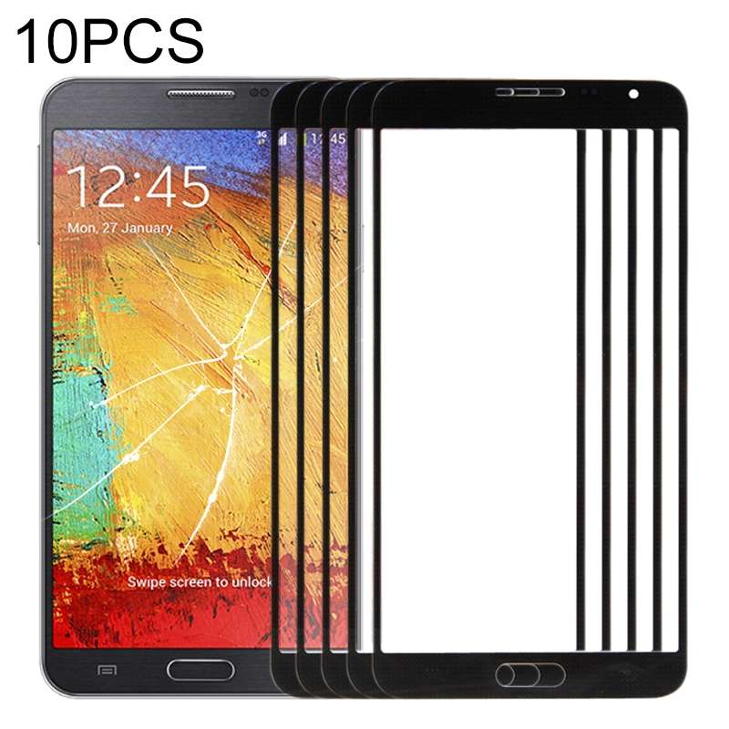 For Samsung Galaxy Note 3 Neo / N7505 10pcs Front Screen Outer Glass Lens (Black)