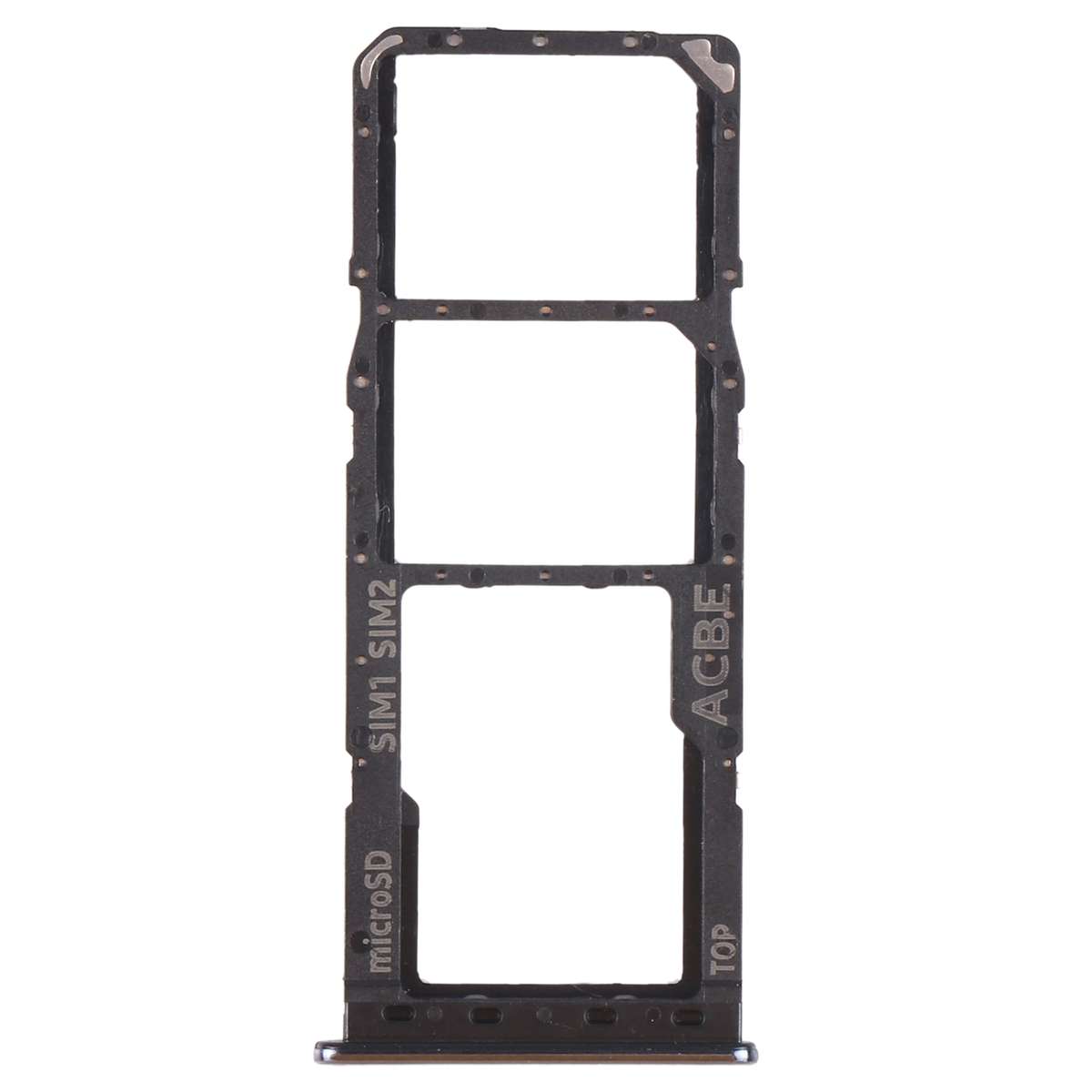 For Samsung Galaxy A32 SM-A325 SIM Card Tray + SIM Card Tray + Micro SD Card Tray (Black)