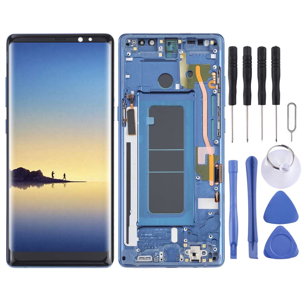 OLED LCD Screen for Samsung Galaxy Note 8 SM-N950 Digitizer Full Assembly with Frame (Black)