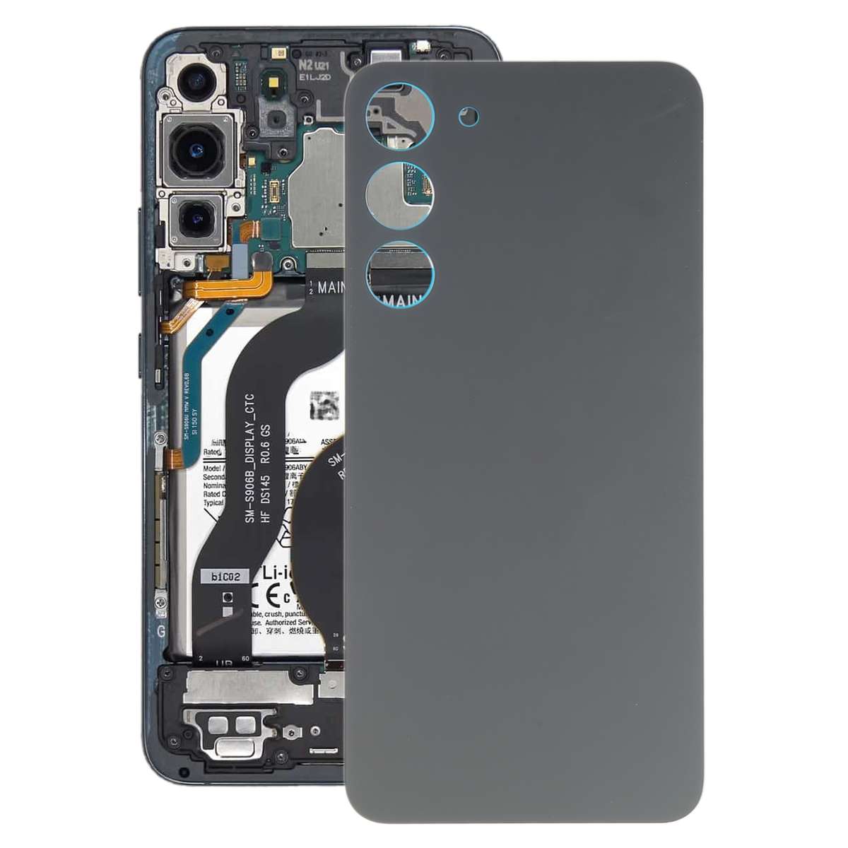 For Samsung Galaxy S23+ SM-S916B OEM Glass Battery Back Cover(Black)