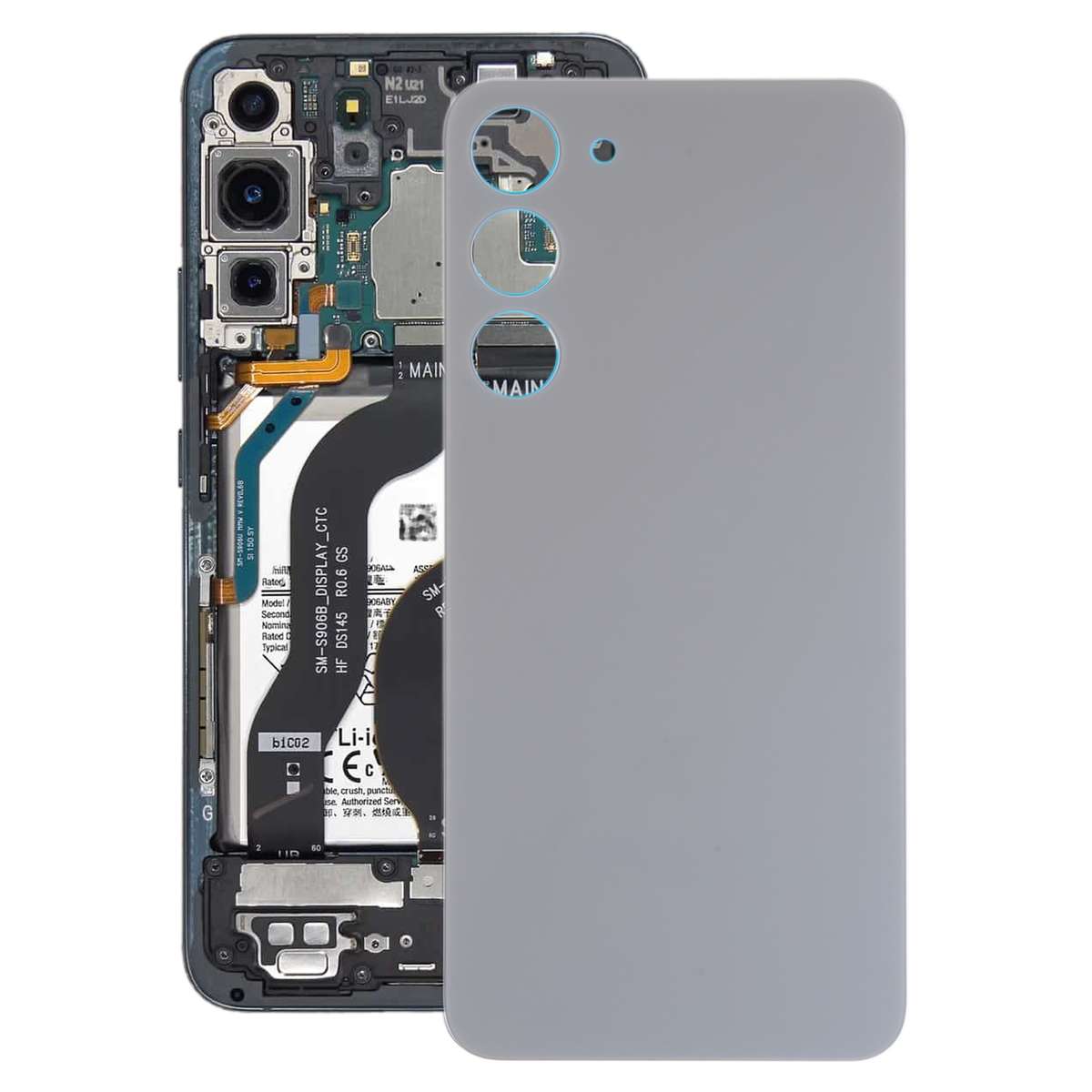 For Samsung Galaxy S23+ SM-S916B OEM Glass Battery Back Cover(Black)
