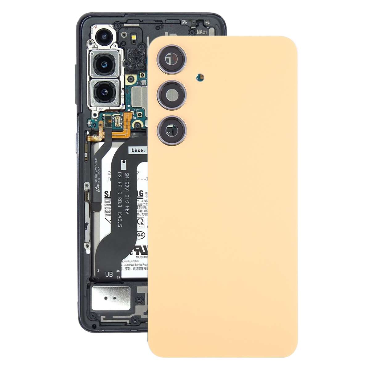For Samsung Galaxy S24+ SM-S926B OEM Battery Back Cover with Camera Lens Frame(Black)