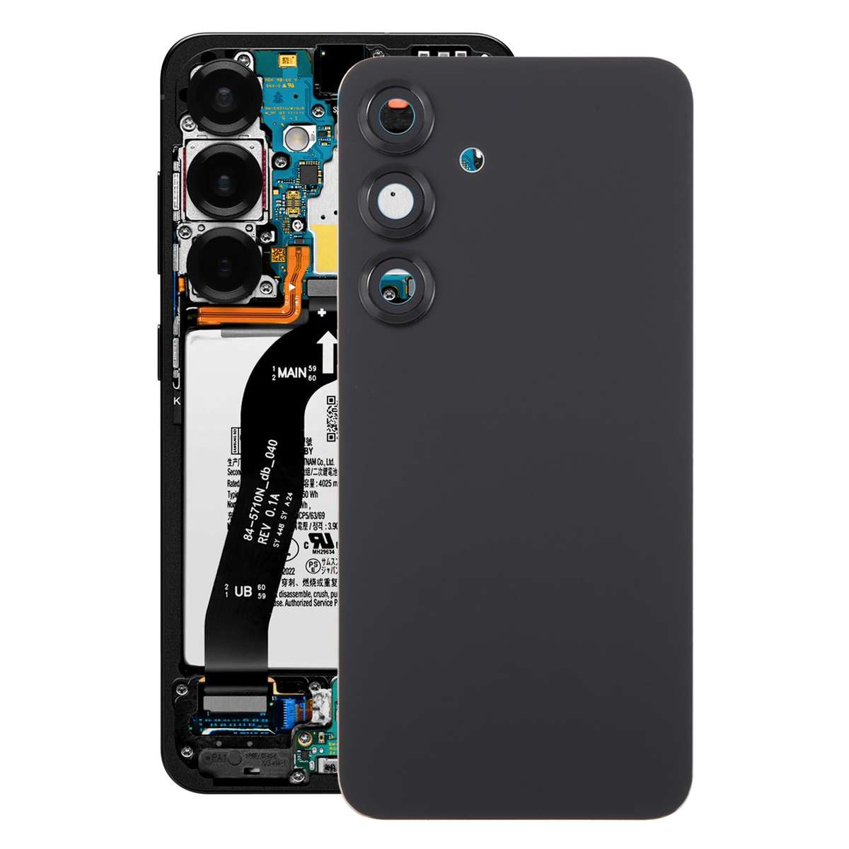 For Samsung Galaxy S25 SM-S931 OEM Battery Back Cover with Camera Lens Frame(Sea Blue)
