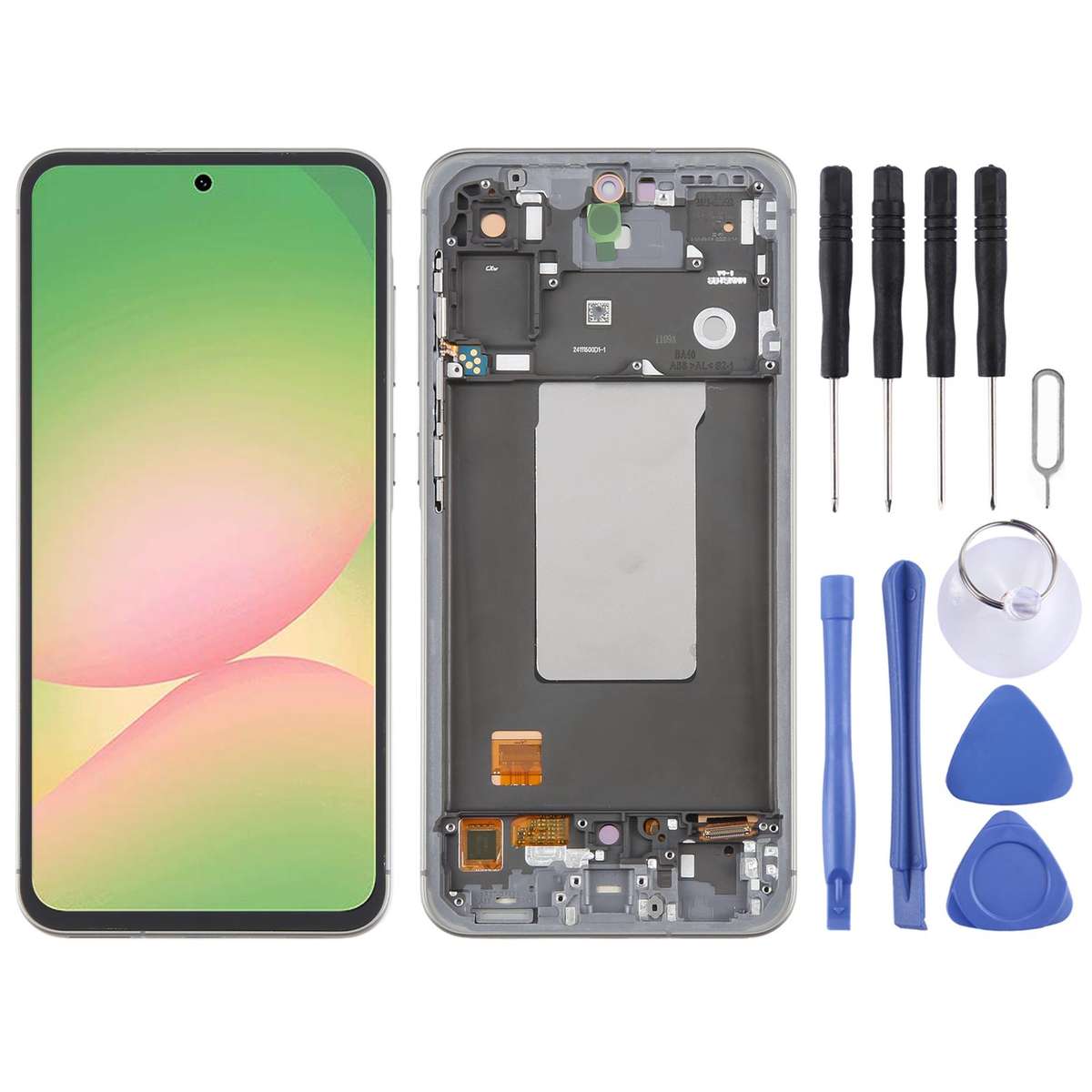 For Samsung Galaxy A56 SM-A566B 6.67 inch OLED LCD Screen Digitizer Full Assembly with Frame (Pink)