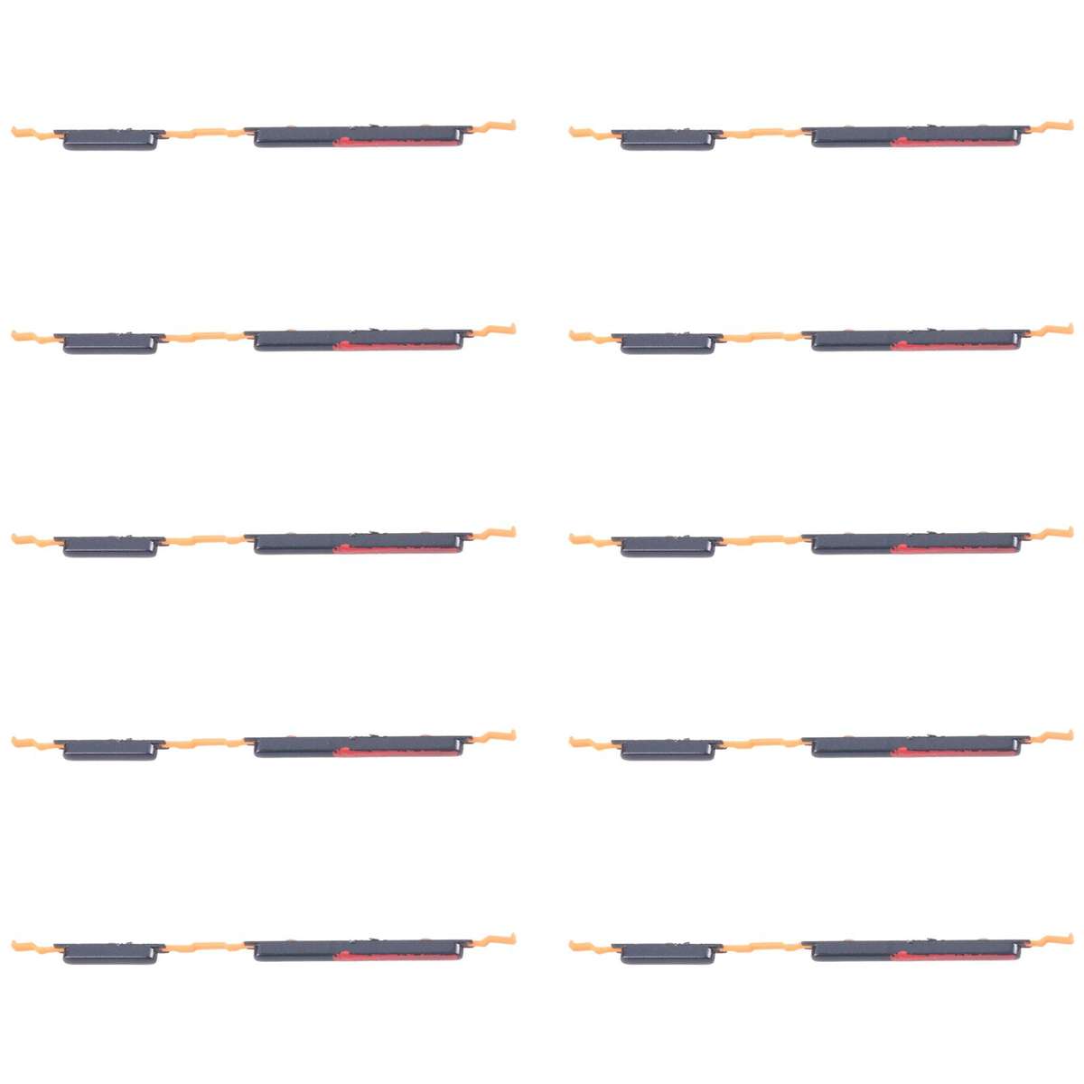 For Samsung Galaxy A04 SM-A045F 10pcs Power Button and Volume Control Button (Black)