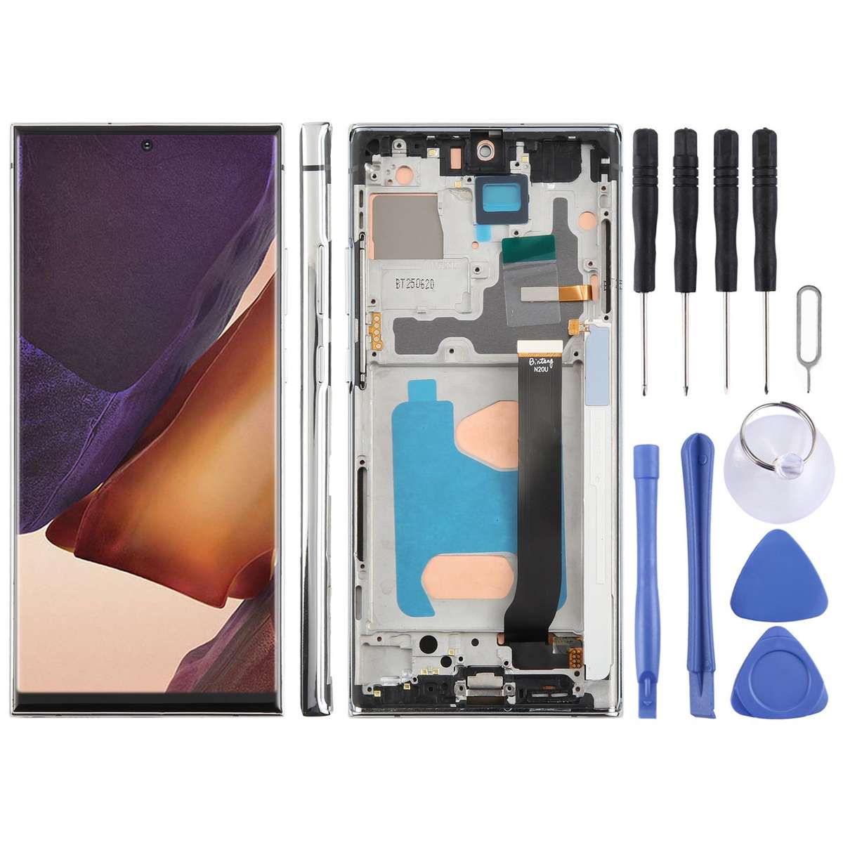 For Samsung Galaxy Note20 Ultra SM-N986B 6.72 inch TFT LCD Screen Digitizer Full Assembly with Fr...