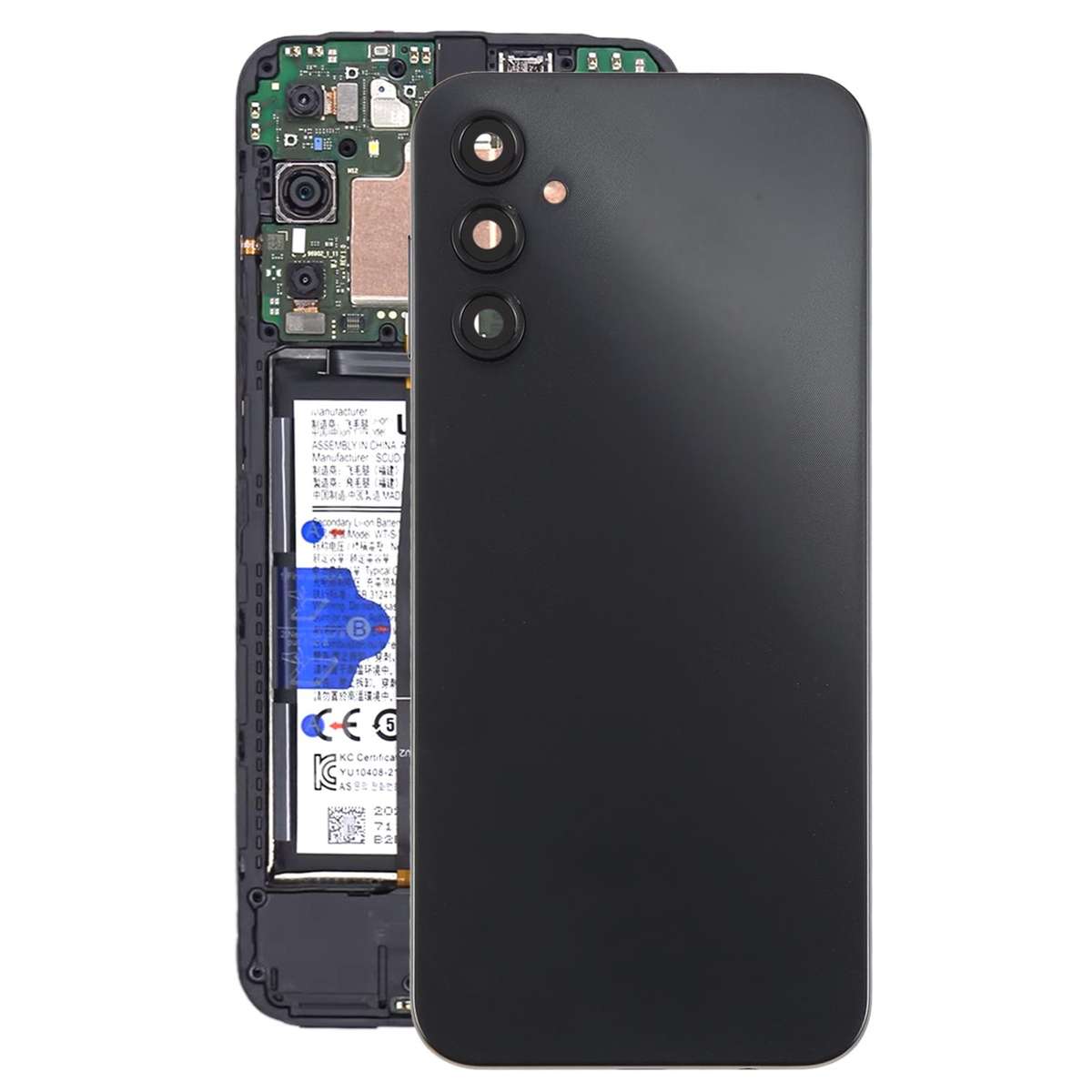 For Samsung Galaxy A14 5G SM-A146B Back Cover with Camera Lens Cover(Black)