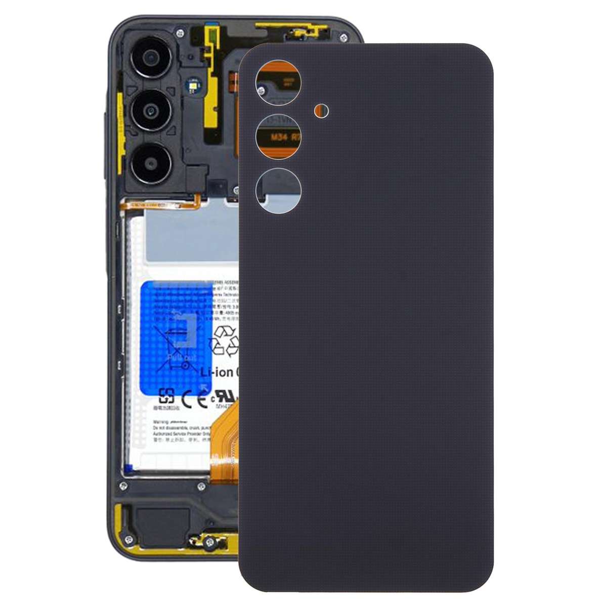 For Samsung Galaxy A25 5G SM-A256B Back Cover(Black)