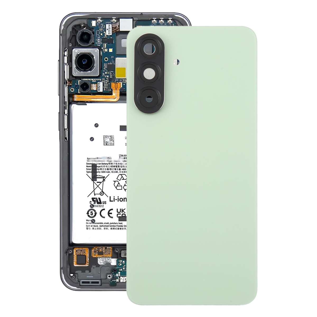 For Samsung Galaxy A56 SM-A566B OEM Battery Back Cover with Camera Lens Frame(Black)