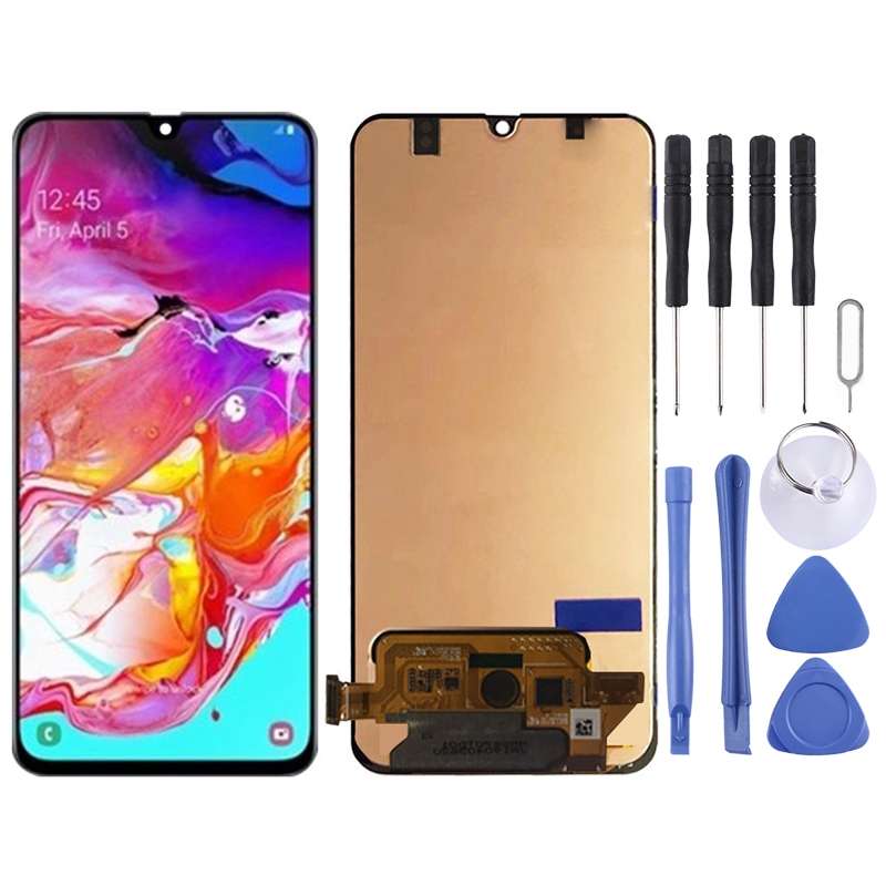 LCD Screen and Digitizer Full Assembly for Galaxy A70, M-A705F/DS, SM-A705FN/DS, SM-A705GM/DS, SM-A7
