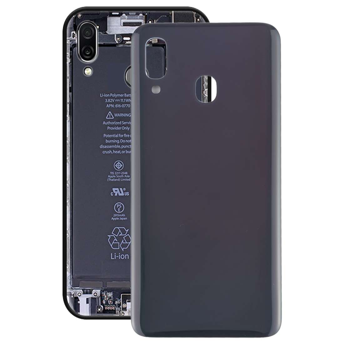 For Galaxy A40 SM-A405F/DS, SM-A405FN/DS, SM-A405FM/DS Battery Back Cover (Black)