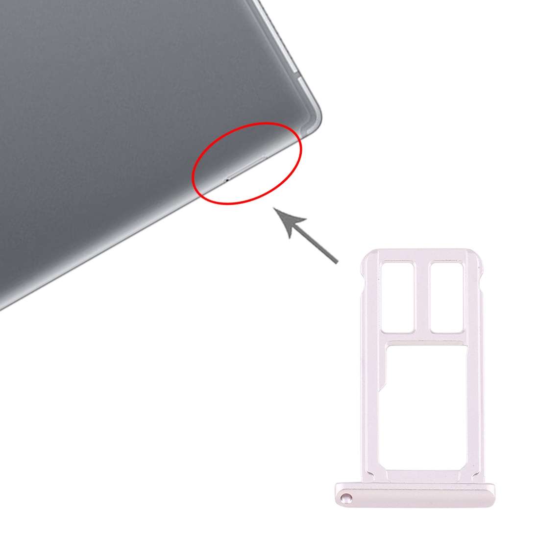 Micro SD Card Tray for Huawei MediaPad M5 8 (WIFI Version) (Red)