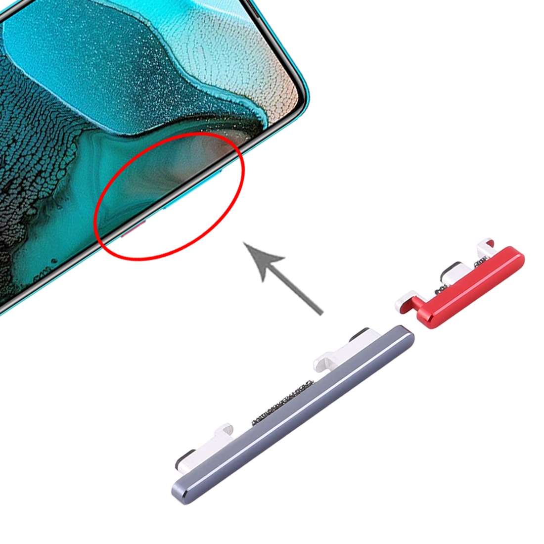 Power Button and Volume Control Button for Xiaomi Redmi K30 Pro (Green)