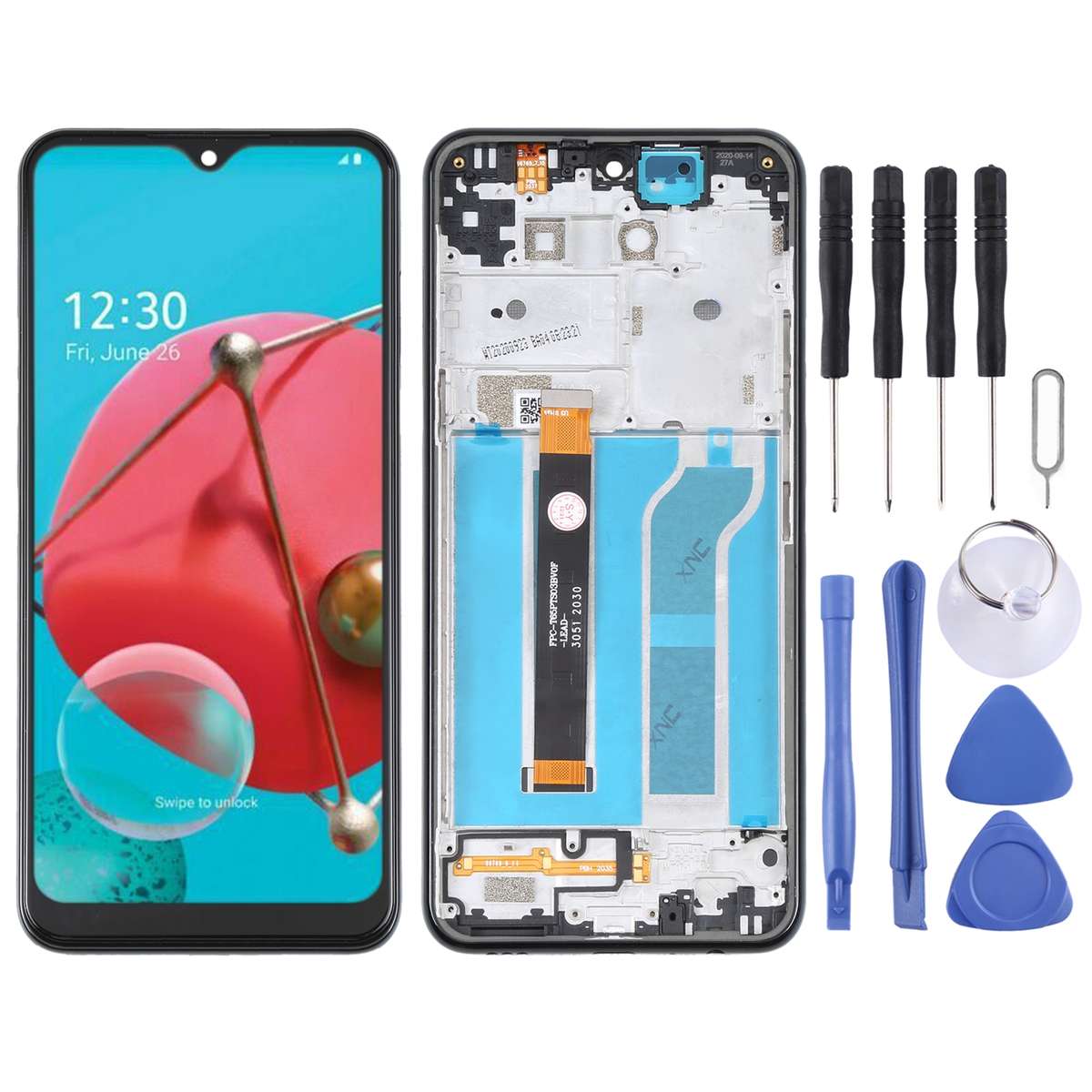 TFT LCD Screen for LG K51 LM-Q510N with Digitizer Full Assembly(Black)